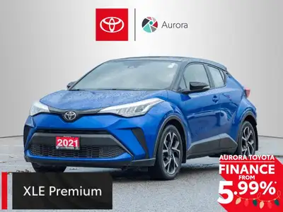 The 2021 Toyota C-HR XLE Premium in blue with FWD is a perfect blend of dynamic handling and contemp...