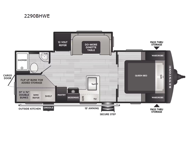 2026 Keystone RV Bullet Crossfire 2290BHWE in Travel Trailers & Campers in St. Albert - Image 3
