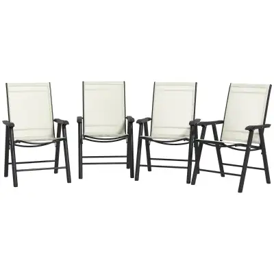 4-Piece Folding Chair Set for Relaxing on Patio Balcony Garden,, View more