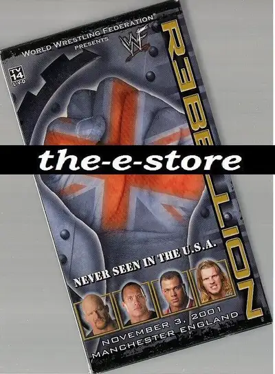 Wrestling VHS/DVD 2001 - REBELLION. ENGLAND. WWE/WWF/WCW/NWA., View more