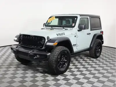 2024 JEEP WRANGLER WILLYS FOR SALE IN CALGARY, AB Powered by a 2.0L 4CYL TURBO engine paired to an A...