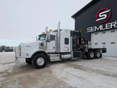 2016 Kenworth T800 Knuckle Boom Service Body Truck. Tandem axle with 2014 PM 23525sp 50ft crane and...
