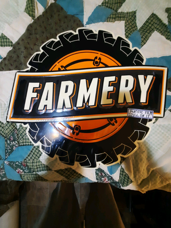  OLD : FARMERY ALUMINUM SIGN in Arts & Collectibles in Peterborough