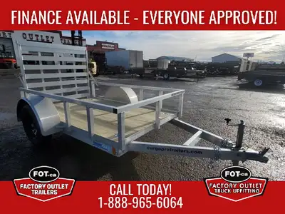 NEW 5x8ft CargoPro Aluminum Utility Trailer from Alcom - All Aluminum Construction - Integrated Rear...