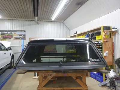This unit is ready for installation! Ford F150 66 G1 Shadow Black Fibrobec Truck Cap Features: Side...