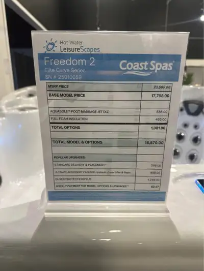 Upgrade Your Backyard Oasis with the Coast Spas Freedom 2 Elite Curve! Looking for the ultimate hot...