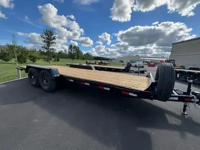 7x20 flatdeck with slide in ramps. 2x7000lbs axles 2025 Southland 7X20 Slide In Ramps 15K .