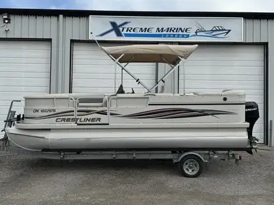2006 Crestliner Pontoon Boat 2085 Sport LX Powered with a Mercury 60hp Big Foot 4-S OFFERED ON CONSI...