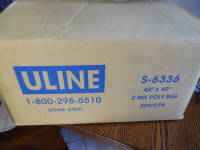 ULINE  S-6336 40 x 40" 2 Mil Industrial Food Grade Poly Bags