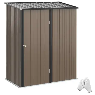 5' x 3' Outdoor Storage Shed, Steel Garden Shed with Single Lock, View more