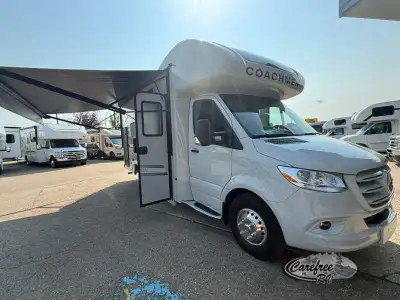 Coachmen Prism Elite Class C diesel motorhome 24MBE highlights: 45in.in. x 76in.in. Bunk Over Cab Mu...