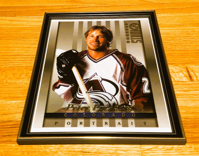 1997 Peter Forsberg  Avalanche Donruss Card Framed Portrait in Arts & Collectibles in Calgary
