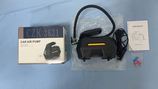 NEW 12V LED PORTABLE AIR COMPRESSOR CZK3634 in Other Parts & Accessories in Red Deer - Image 2