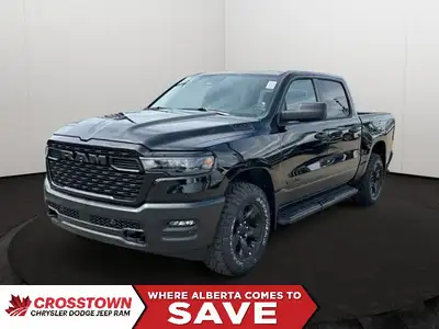 This 2026 RAM 1500 TRADESMAN CREW CAB 4X4 has the following options Cloth Bench Seat, Remote Start S...