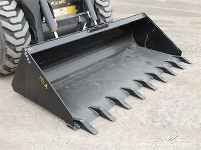 HLA 78” Low Profile Bucket with Welded Teeth Welded digging teeth with replaceable tips, 3/16” mater...