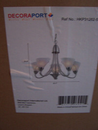 5 Light Shaded Classic/Traditional Chandelier (Brand new)