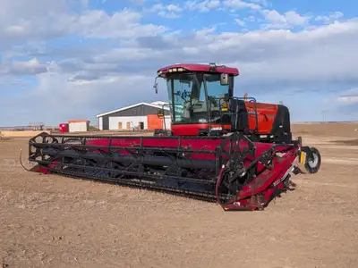 2008 CASE IH WD1203 30 FT SWATHER - Enclosed Cab, Air Conditioning, Air Ride Seat, Cab Suspension, F...