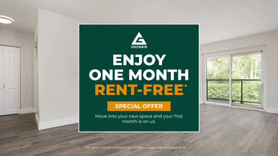 LAST CALL FOR FALL SAVINGS: Get One Month Free Rent! Conveniently located at the corner of Wellingto...