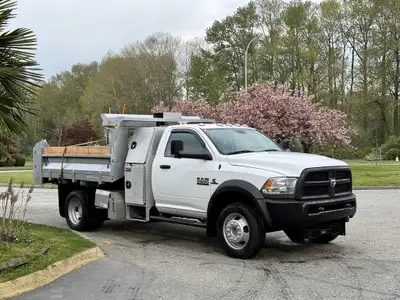 2016 Ram 5500 Plow 9 Foot Dump Truck 6.7L Cummins Diesel Quick Connect Hydraulic Lines Power Windows...