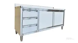NEW STAINLESS STEEL GARAGE & RESTAURANT CABINET BENCH 1218234 in Tool Storage & Benches in Calgary - Image 4