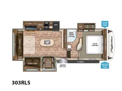 Located at our Acheson Location 10420 276 Street, Acheson, AB Floorplan: Premium Couples 5th Wheel A...