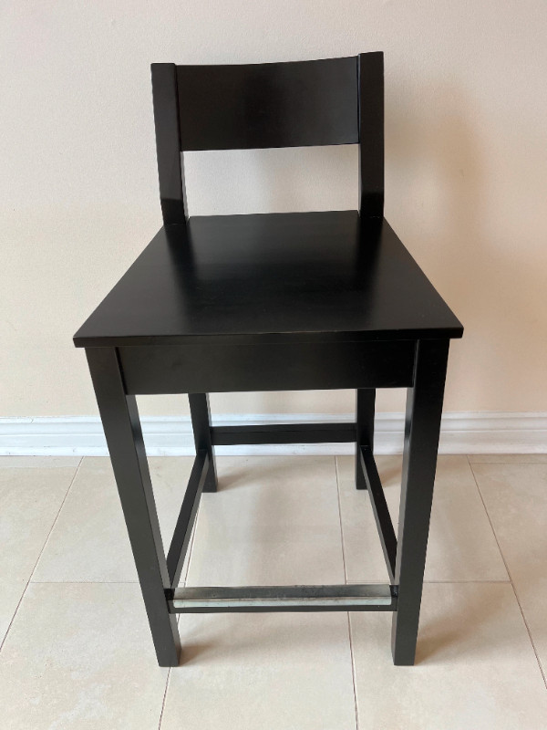 IKEA Bar stools with backrest, black – Qty. 2 in Chairs & Recliners in Oakville / Halton Region - Image 3