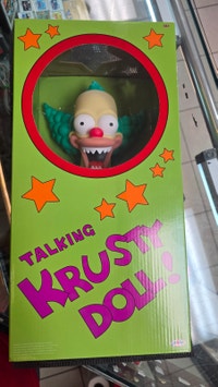 The Simpsons Talking Krusty Doll (NIB) Hamilton Ontario Preview