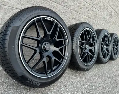 Pirelli Scorpion Winter MO Snow Tires and original 22 inch Mercedes Benz G-Class / G-Wagon G63 AMG m...