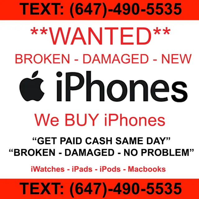 We Buy Broken Cracked New Phones for Cash in Cell Phone Services in City of Toronto - Image 2