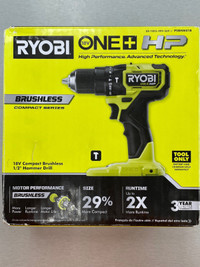 RYOBI 18V ONE+ HP Compact Brushless Hammer Drill -Tool Only- NEW