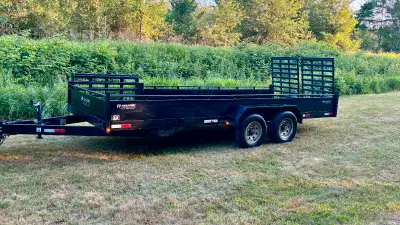 2022 Tow Tek 7x18 Landscape/ Utility Trailer Features Include: Dual 5000 LB Axles Brakes Full Steel...
