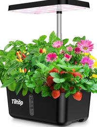 TILTOP Hydroponics Growing System 8 Pods Indoor Herb Garden with