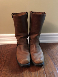 Vintage Leather Cowboy Boots Sz 7 mens / Sz 9 Womens