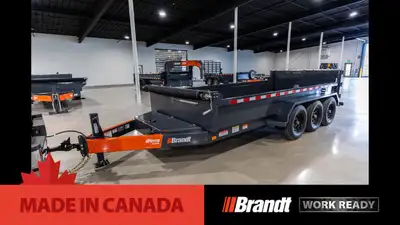 Brandt Work Ready 8 and 11 Ton, 14’ or 16’ Dump Trailer Model: UBD814 / UBD816 / UPD1116 / UGD1116 S...