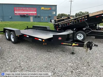 Hydraulic Drop Deck Float Trailer By Miska Trailers - Made in Canada Easy to Load, 5 Ton Models star...