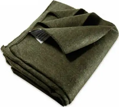 STAY WARM  64x84" Olive Green WOOL BLANKET NEW in Zippered Bag, View more