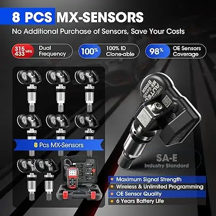 Autel TS508K  Newest TPMS Relearn Tool with 8 pcs 1-Sensors free62863275729923121