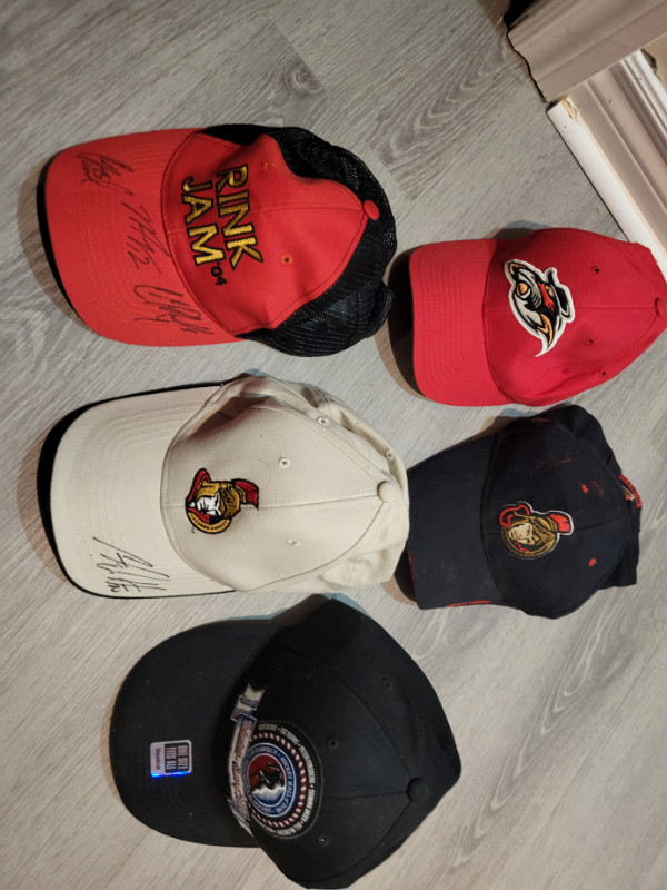 Various Autographed Hockey Baseball Caps in Arts & Collectibles in Ottawa