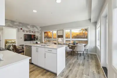 Evoke LIVE IN THE BEND AT GRAND RIVER SOUTH Studios to 1 & 2 Bedroom Naturally Connected Rental Home...