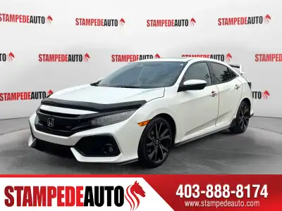 This outstanding example of a 2018 Honda Civic Hatchback Sport Touring is offered by Stampede Auto....
