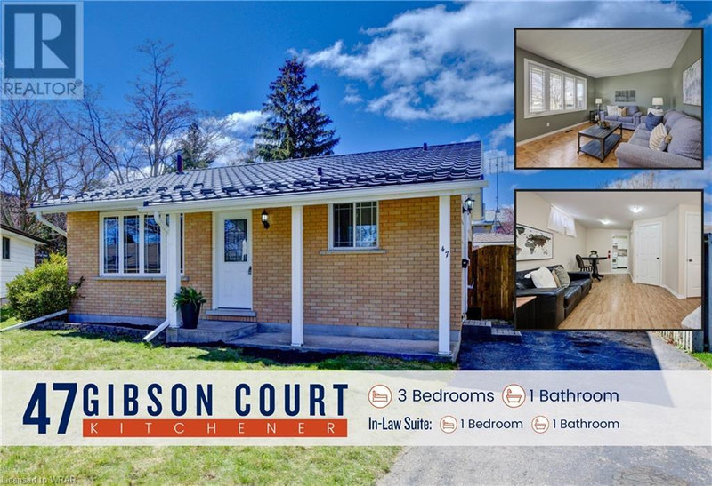 47 GIBSON Court Kitchener, Ontario Houses for Sale Kitchener