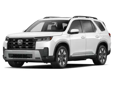 Experience the all-new 2026 Honda Pilot Touring, a stunning white SUV with reliable all-wheel drive....