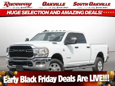 2024 RAM 2500 BIG HORN CREW CAB 4X4 Bright White Premium Cloth Bucket Seats 6.7L Cummins I6 Turbocha...