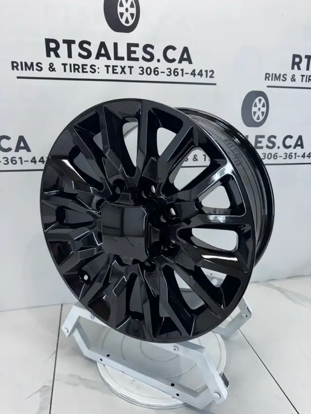 20x8.5 GMC CHEVY Replica Rims 8x180 2500 3500 Gloss Black in Tires & Rims in Edmonton - Image 7