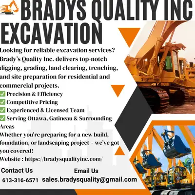 Excavation. Skid steer   Land clearing., View more