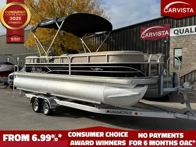2017 Sun Tracker Party Barge 22 DLX – Mercury 115 ProXS – 173 Hours – New Magic Tilt Trailer Include...
