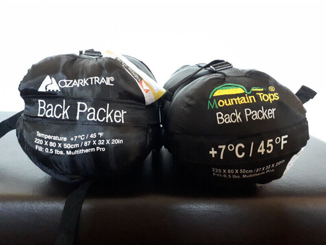 2 sacs de couchage ultra légers/compacts Osark Trail Backpacker dans Pêche, camping et plein Air  à Victoriaville