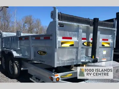 Entirely in hot-dip galvanized steel.Two (2) rear doors.Combo doors (barn/gravel).Two (2) 7000lbs ax...