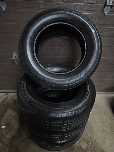 Very nice set of Bridgestone Ecopia all season tires. 235/65/17 8/32nd tread remaining