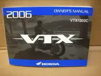 NOS 2006 Honda VTX 1300 C owners manual part # 31mem620